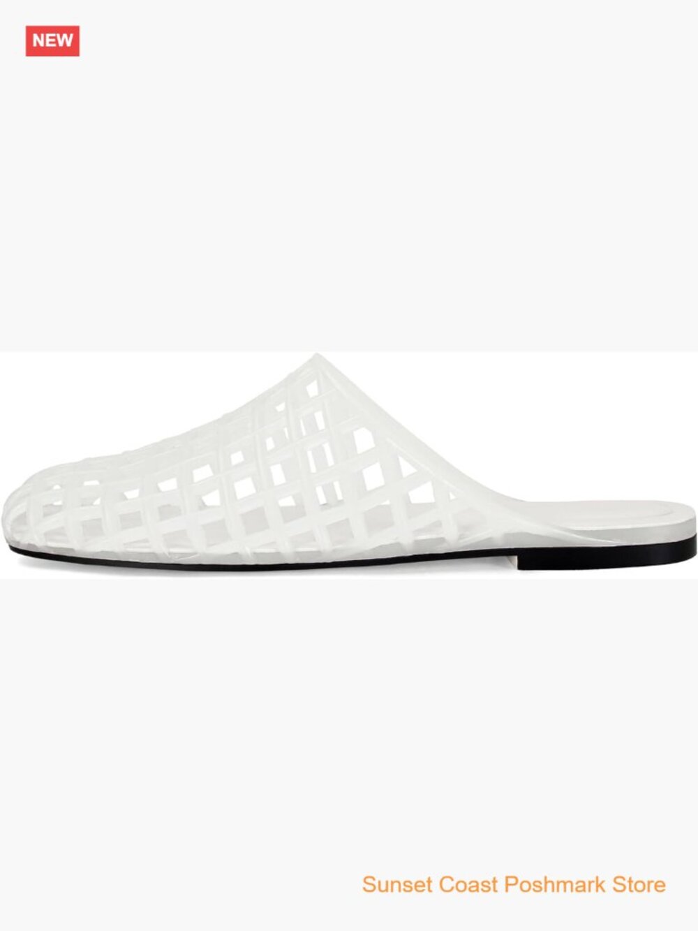 Women's Red Jelly Mesh Slides Comfortable Flat Slip On Sandals Summer Beach